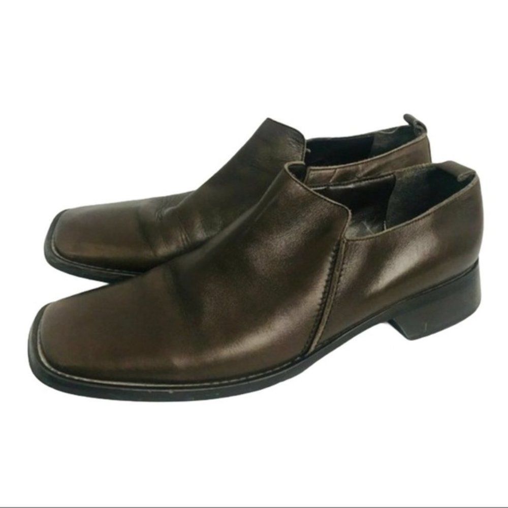 BANANA REPUBLIC Shoes Brown Leather Loafer Square Size 9.5 Y